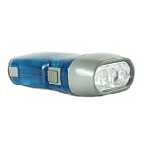 HK Blue 3 LED Dynamo NO BATTERIES Hand-pressing Flash Light