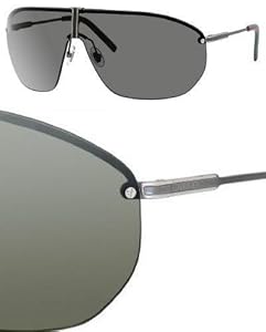 Gucci Men's 2201/S Shield Sunglasses,Semmat Dark Ruthenium Frame/Grey Lens,One Size