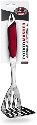 Kitchen Maestro High Quality Stainless Steel Rubber Coated Grip Potato Masher by Kitchen Maestro