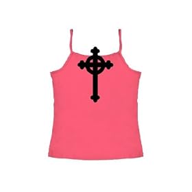 Cross - Brown - Spaghetti Tank T-Shirt