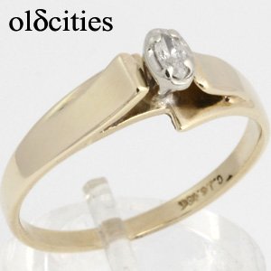 10K Yellow Gold Diamond Solitaire Ring - OldCities Wedding Jewelry