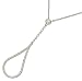 Lariat Style Bezel/Pave Diamond Pear Shape Nk .45cttw
