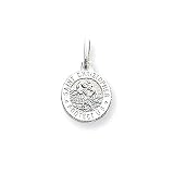 St.christopher Sterling Silver Medal, 20" steel Chains