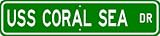 USS CORAL SEA CV 43 Street Sign - Navy Ship Gift Sailor