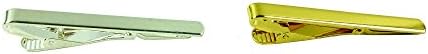 2PCS Gentleman Silver Metal Simple Practical Plain Necktie Tie Clip Bar Clasp