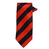 Maroon and Black Thick Stripe - Necktie - Tie [Apparel]