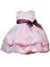Rare Editions Baby 3M-9M 2-Piece PINK BROWN FLOATING PETAL ORGANZA Special Occasion Wedding Flower Girl Party Dress