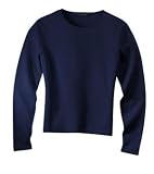 NEW Port Authority Signature - Ladies Fine-Gauge Long Sleeve Crewneck Sweater Navy-L