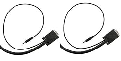 Pro-Techgroup(TM) 15ft Premium VGA / SVGA with Audio Double Shielded UL2919 Listed cable for VGA, SVGA, SXGA, UXGA monitor, Projector, TV, Video Splitter and more - integrated 3.5mm Audio cable (2ft long on each end)