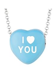 Sweethearts Enamel "I heart you" Heart on 16" Necklace Pendant with Gift Box