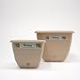 "Vision" Self-Watering Planter -13 3/8" Square Gray