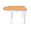 Tiffany Drop-Leaf Table- Natural/ White