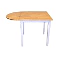 Tiffany Drop-Leaf Table- Natural/ White