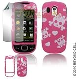 Samsung Caliber R850 Premium Rubberized Pink with White Cutie Skull Design  ....
