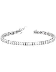 Platinum Contemporary Diamond Tennis Bracelet featuring 55 Channel Set Round Brilliant Cut Diamonds in a High Polished Setting. 2 3/4 CTW