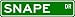SNAPE Street Sign ~ Personalized Family Lastname Sign ~ Gameroom, Basement, Garage Sign ** ALUMINUM