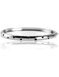 0.50ct Black Diamond Accented Bangle 14k Gold