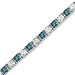 Women\'s 5 Ct. White & Blue Diamond Tennis Bracelet 7 Inches Long Round & Princess Cut
