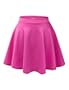 LE3NO Womens Basic Versatile Stretchy Flared Skater Skirt