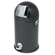 Safco Model Step-On Dome Receptacle, Black, 9 Gallons (9720)