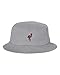 One Size Gray Adult Flamingo Embroidered Bucket Cap Dad Hat