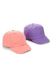 2 Pack Pure Cotton Washed Look Baseball Cap