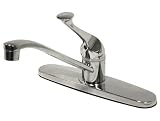 31oB5Woz7jL. SL160  Kingston Brass Single Handle Centerset Deck Mount Kitchen Faucet Chrome KB571