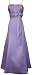 50's Style Long Satin Prom Dress Bridesmaid Gown With Bow Junior Plus Size, Small, Lavender