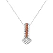 Necklace With Genuine Clean Diamonds in 14K Two tone Gold Length 18in