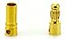 BW 20 Pairs 3.5mm Gold Plated Male & Female Bullet Banana Plug Connector for ESC Battery (20 Male + 20 Female)