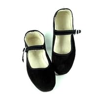 Samt-Ballerina CHINA FLAT schwarz