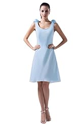 Chiffon Bridesmaid Dress/Pageant Dress  With a Sash 