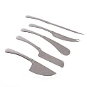 Abert AB 903068400 5-Piece Cheese Knife Set in Stainless Steel with Gift Box
