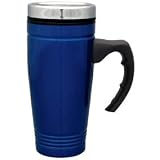 Culver, Inc., 18 oz. Metalic Blue Fleet Stainless Steel Travel Mug w/PVC