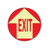 Glow Floor Sign - Exit W/ Arrow