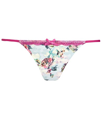 Accessorize Womens Brushed Rose String Briefs