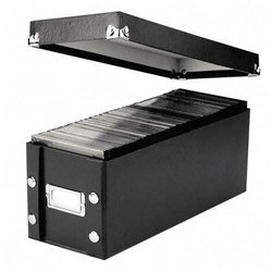 Snap-N-Store CD Storage Box, 13.25 x 5.125 x 5.125 Inches, Black (SNS01521)