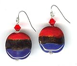 SilverChicks Earrings featuring Kazuri beads from Kenya