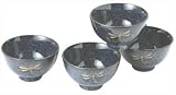 Dragonfly Porcelain Rice Bowl Set #BH82/N