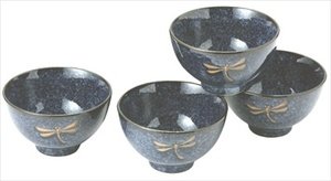 Dragonfly Porcelain Rice Bowl Set #BH82/N