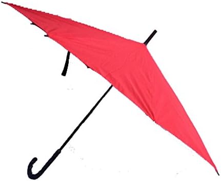 RainAide Reverse Umbrella (Red). Windproof, 47" Super Large, Double Layered