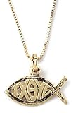 14k Yellow Gold IXOYE Open Fish Pendant by Bob Siemon, 18