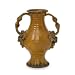 IMAX Italia Vase With Handles Ceramic Delightful Antique Italian Design Warm Butternut Hue Classic Grape Accents