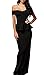 NuoReel Women's Drop shoulder Peplum Maxi Evening Dress