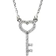 1/8 ct tw Diamond Skeleton Key Necklace