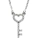 1/8 ct tw Diamond Skeleton Key Necklace