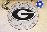 Univ of Georgia - G logo on Ball Soccer Ball 29 Round Floor Mat (Rug) - Georgia Bulldogs