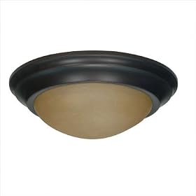 Buy 1 Light Flush Mount Ceiling Fixture - Twist and Lock - Mohogany Bronze Champagne... by Nuvo now!