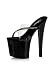 Pleaser TABOO-703, 7 1/2 Inch Stiletto Heel Criss Cross Strap Platform Slide With Rhinestones