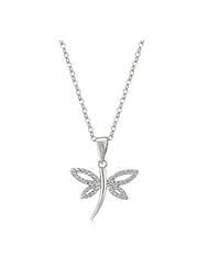CZ Dragonfly Pendant Necklace